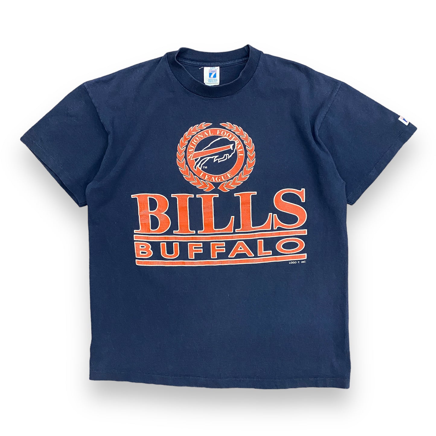 Vintage Early 1990s Buffalo Bills Single Stitch Logo Tee - Size Large