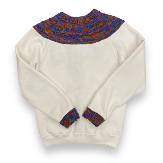 Vintage 1990s Knit Button Up Sweatshirt - Size Large