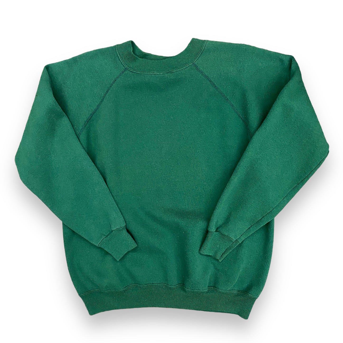 Vintage Forest Green Raglan Sweatshirt - Size Large