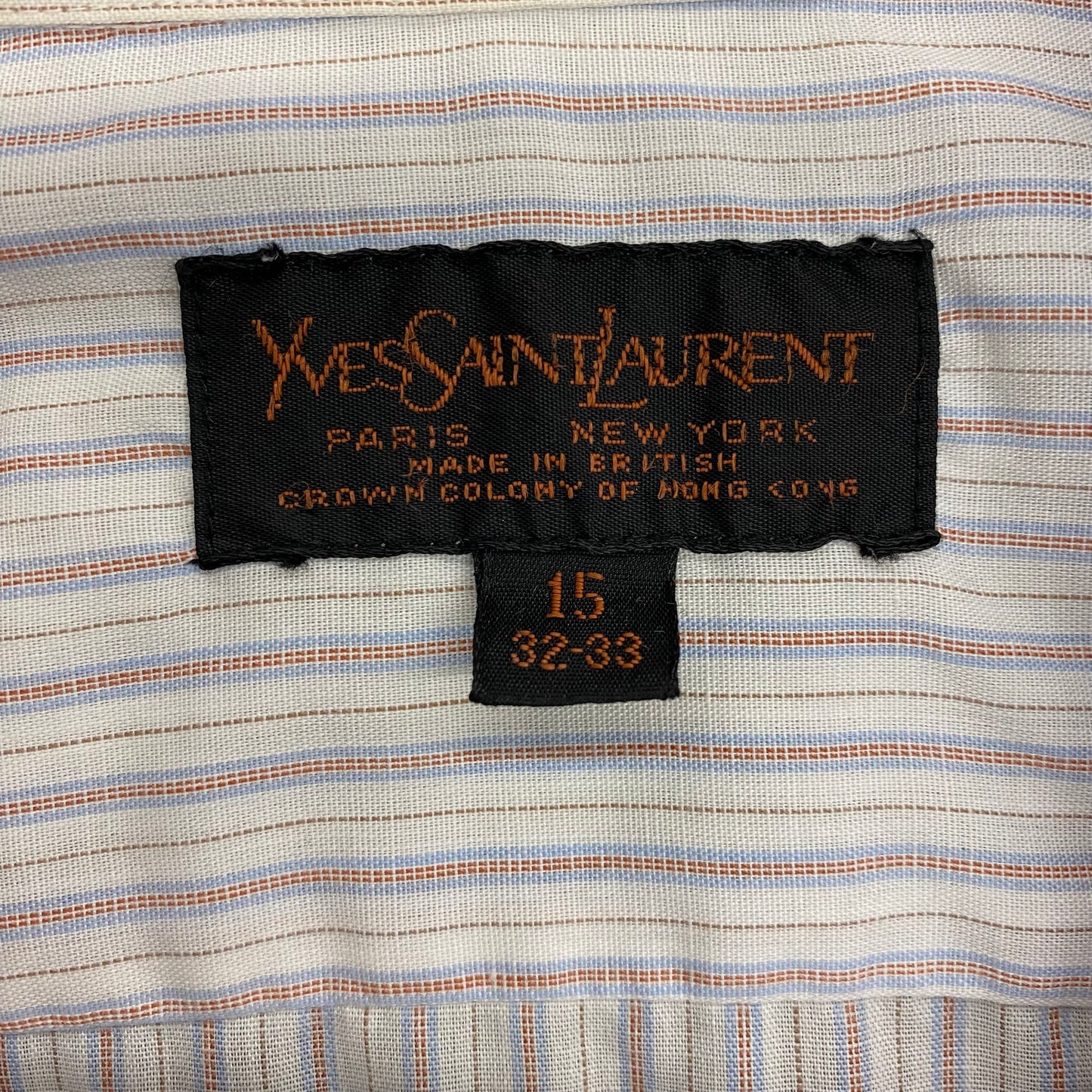 1980s Yves Saint Laurent Red & Blue Striped Button Up - Size Medium (15)
