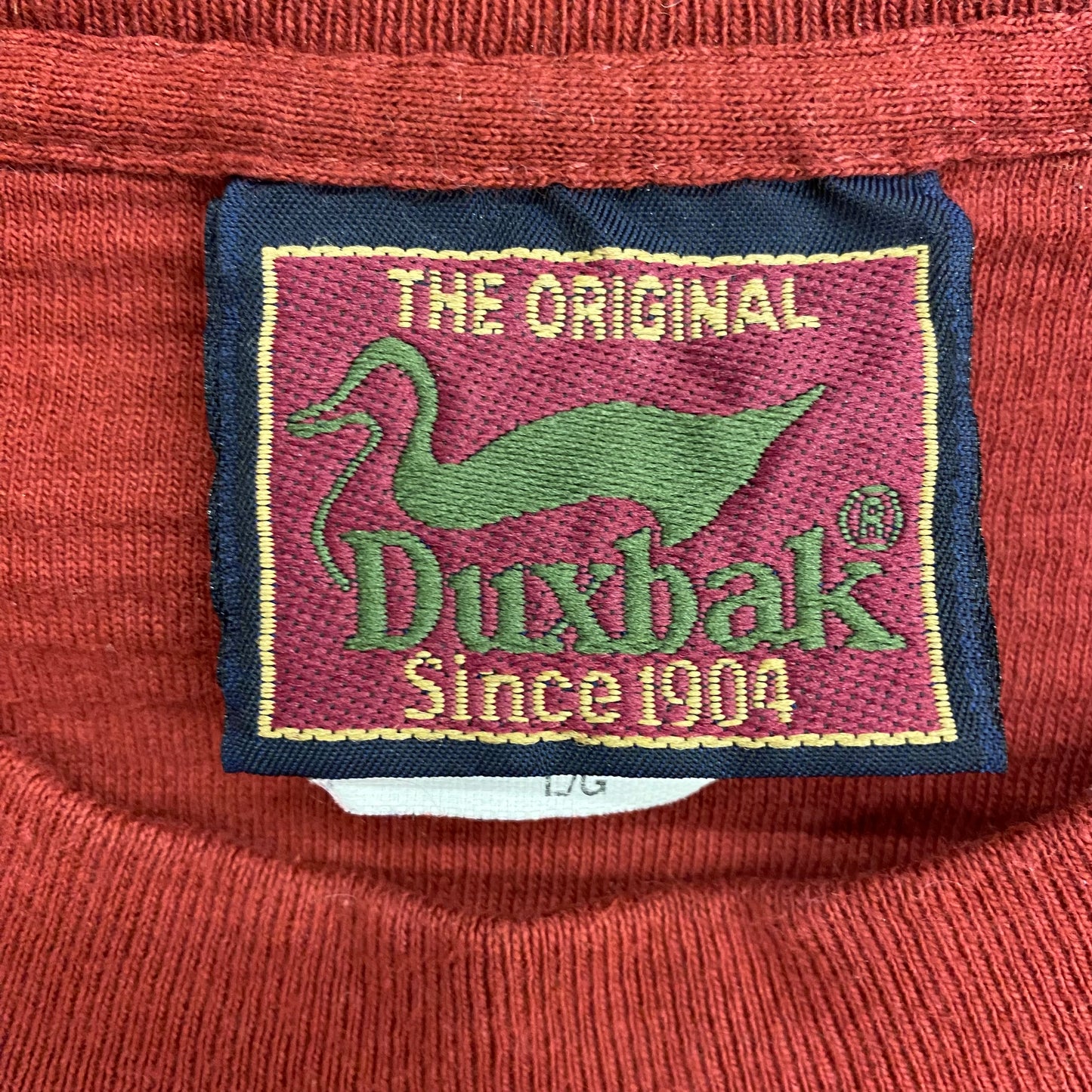 Vintage 1990s Duxbak "Opening Day" Red Single Stitch Tee - Size Large (Fits XL)