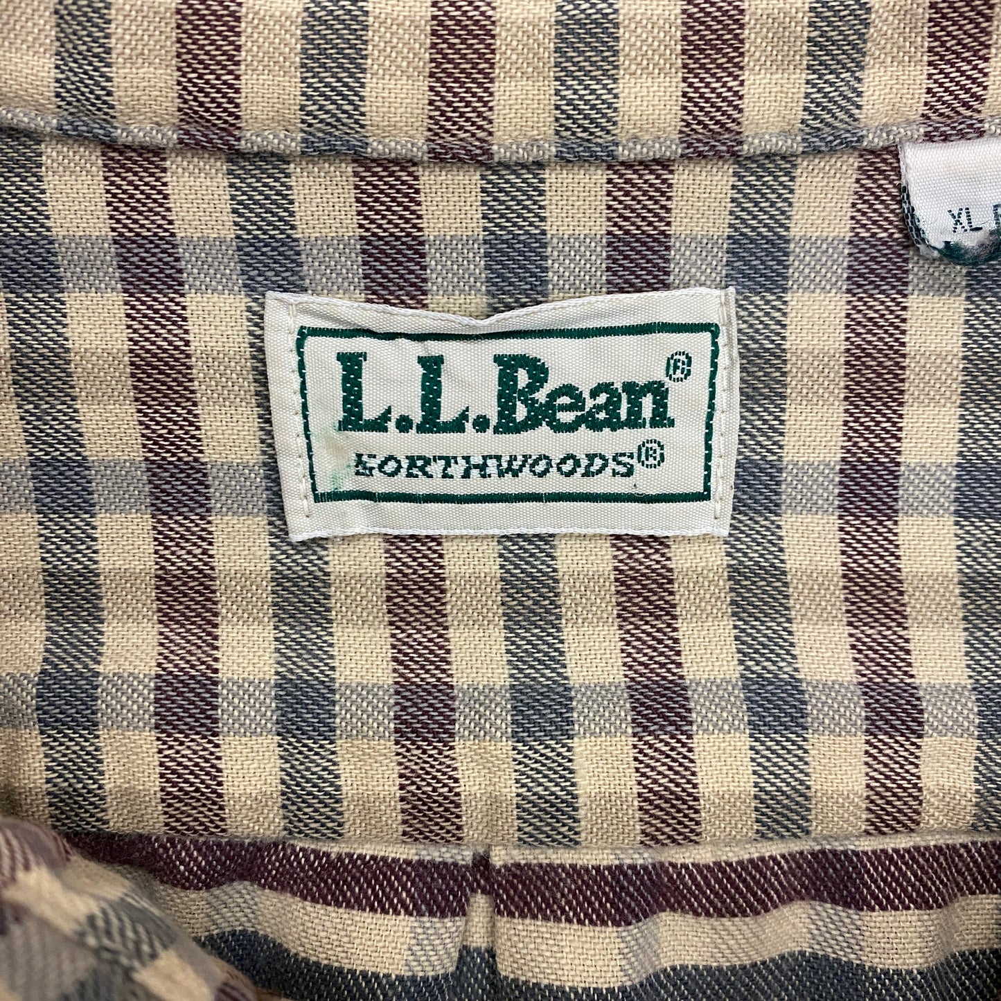1990s LL Bean "Northwoods" Cotton Flannel Shirt - Size L/XL