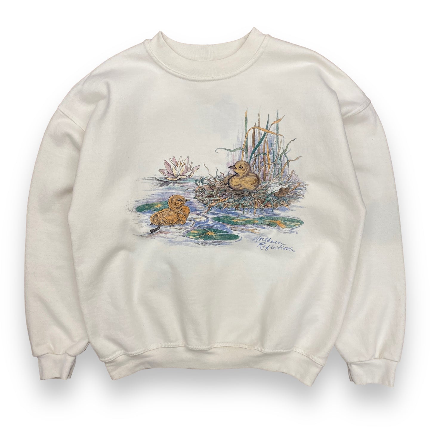 Vintage "Ducklings in a Pond" Crewneck Sweatshirt - Size Small