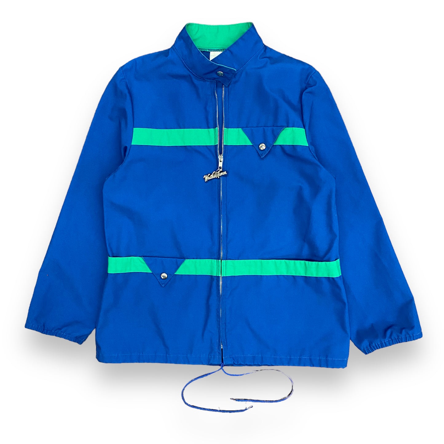 Vintage 1980s Weather Tamer Blue & Green Light Jacket - Size Medium