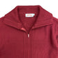 Vintage 1980s Fall River Knitting Mills Red Full Zip Sweater - Size Medium