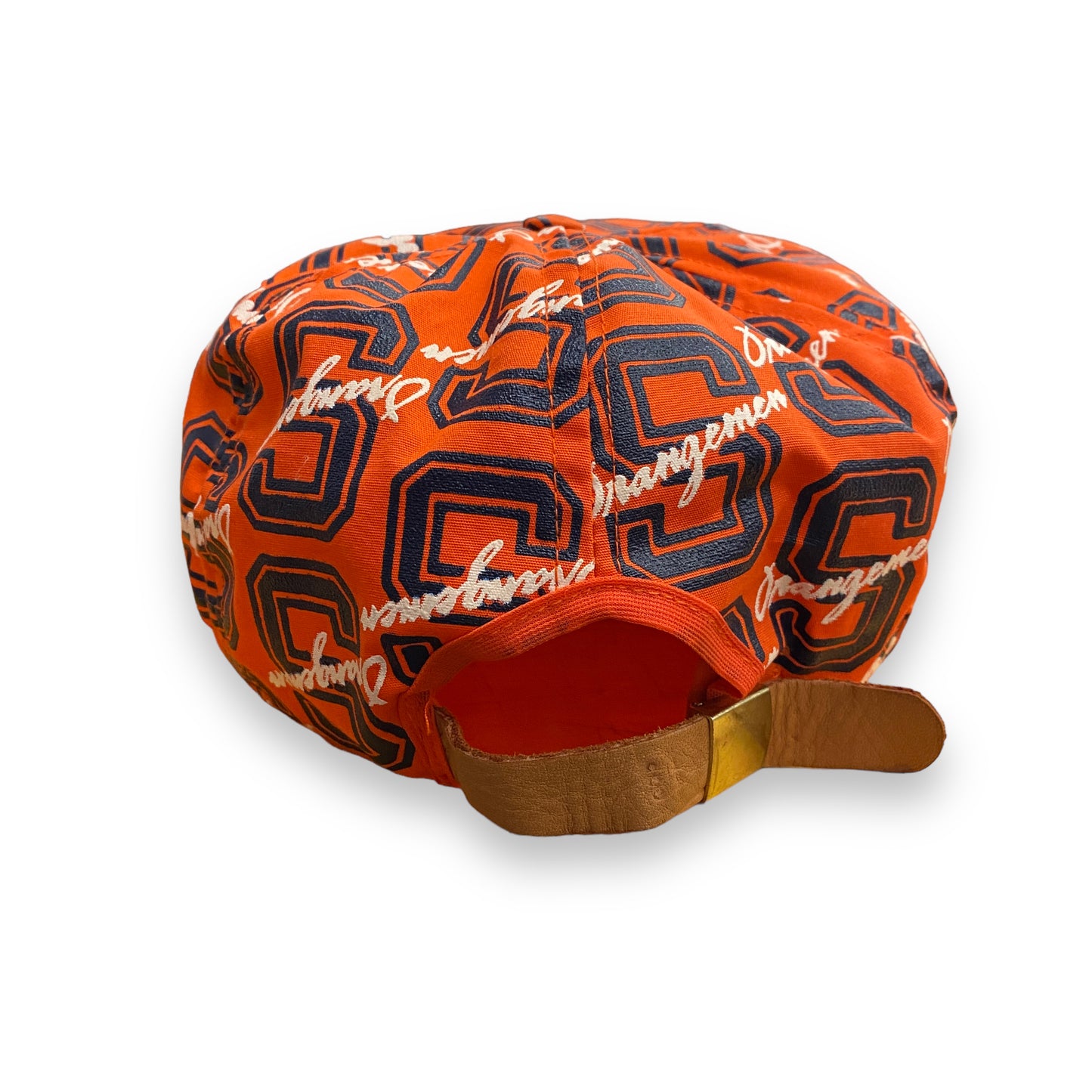 Vintage Syracuse University Orangemen AOP Leather Strap Hat