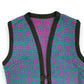 Vintage 1970s Long Reversible Wool Vest - Size Small/Medium