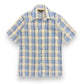 1980s Baracuta by Van Heusen Blue Plaid Shirt - Size Small