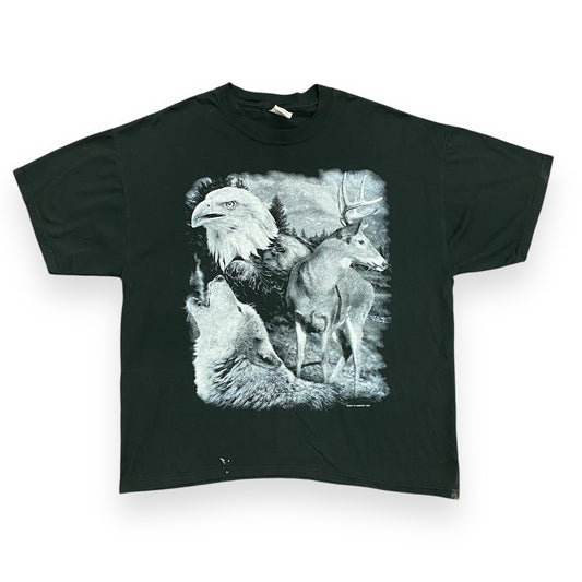 00's Black & White Wildlife Tee - Size XL