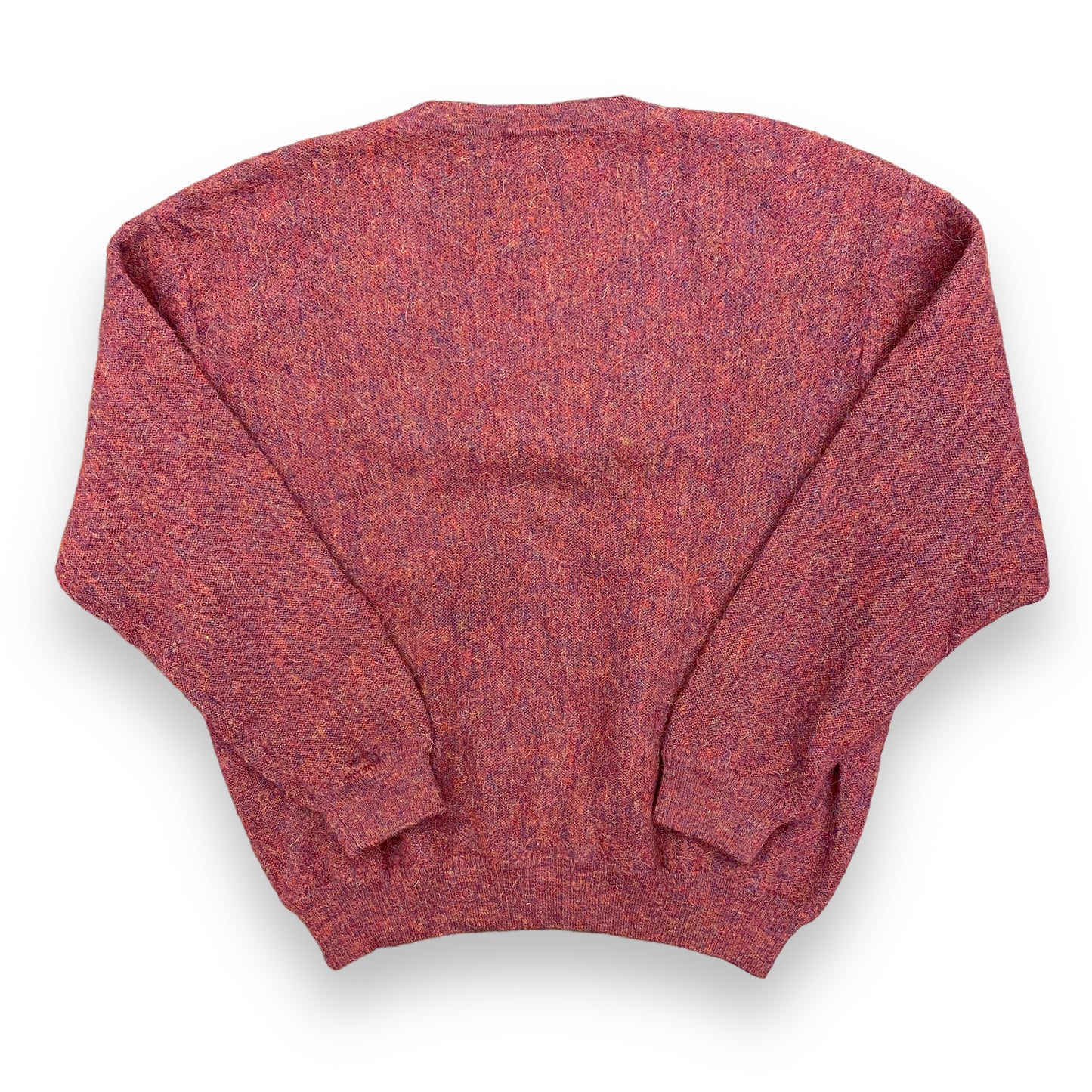 Vintage 1980s Top Knit Alpaca Wool V-Neck Sweater - Size Large