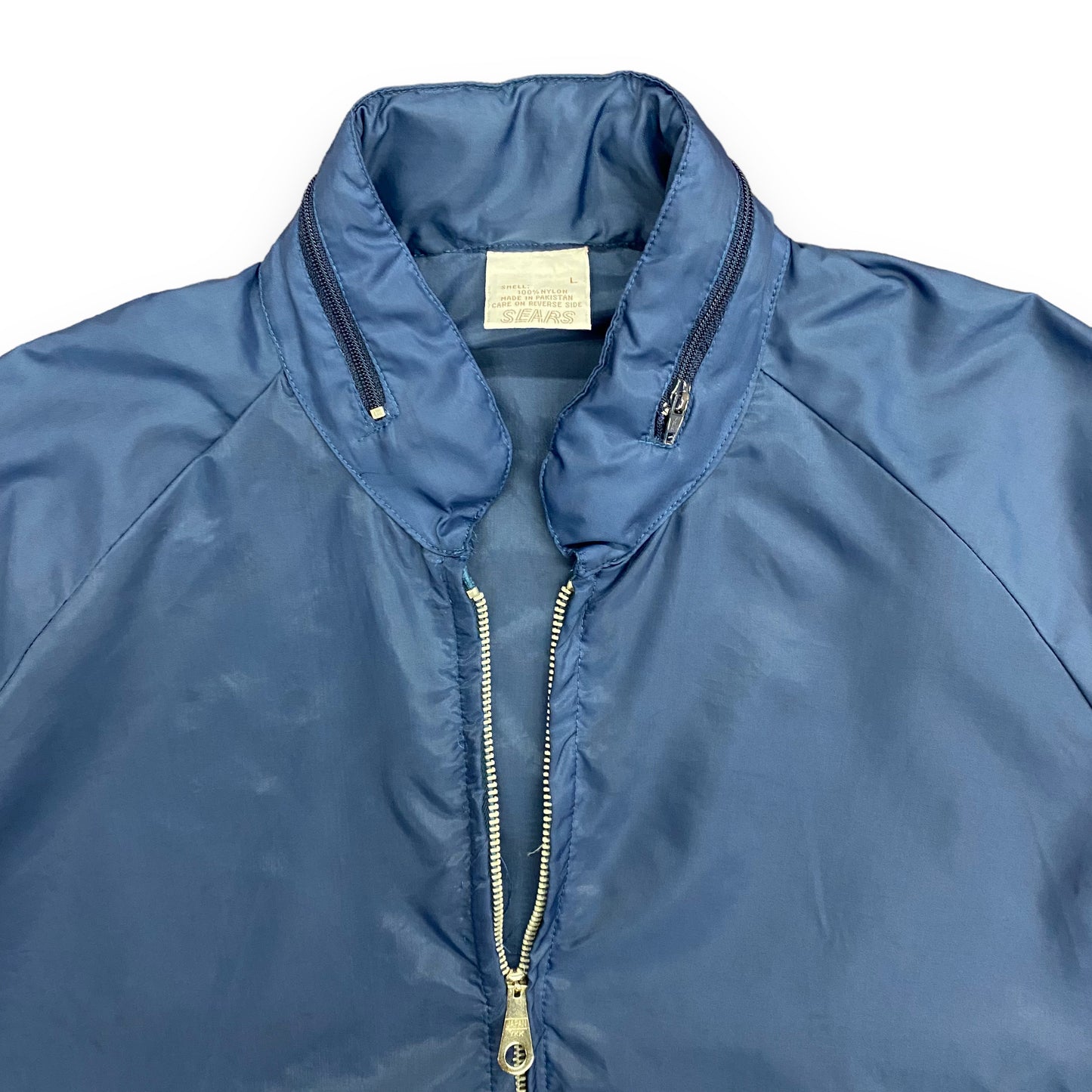 1970s/1980s Sears Navy Blue Windbreaker - Size Large