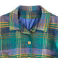 Vintage Green & Purple Plaid Button Up Jacket - Size Medium