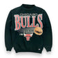 90s Logo 7 Chicago Bulls Basketball Black Sweatshirt - Size Small