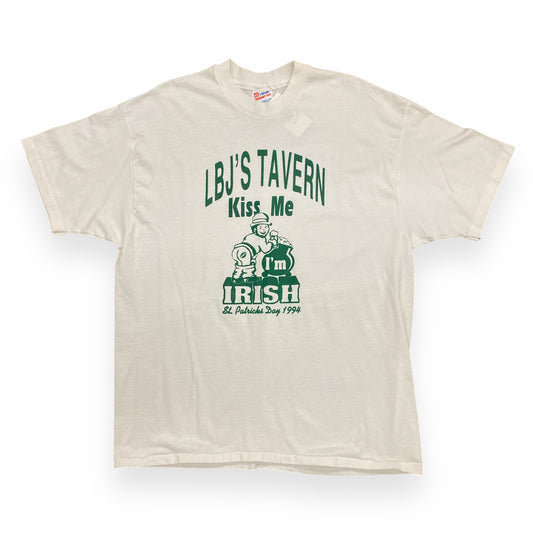 Vintage 1994 LBJ's Tavern "Kiss Me I'm Irish" Tee - Size XL