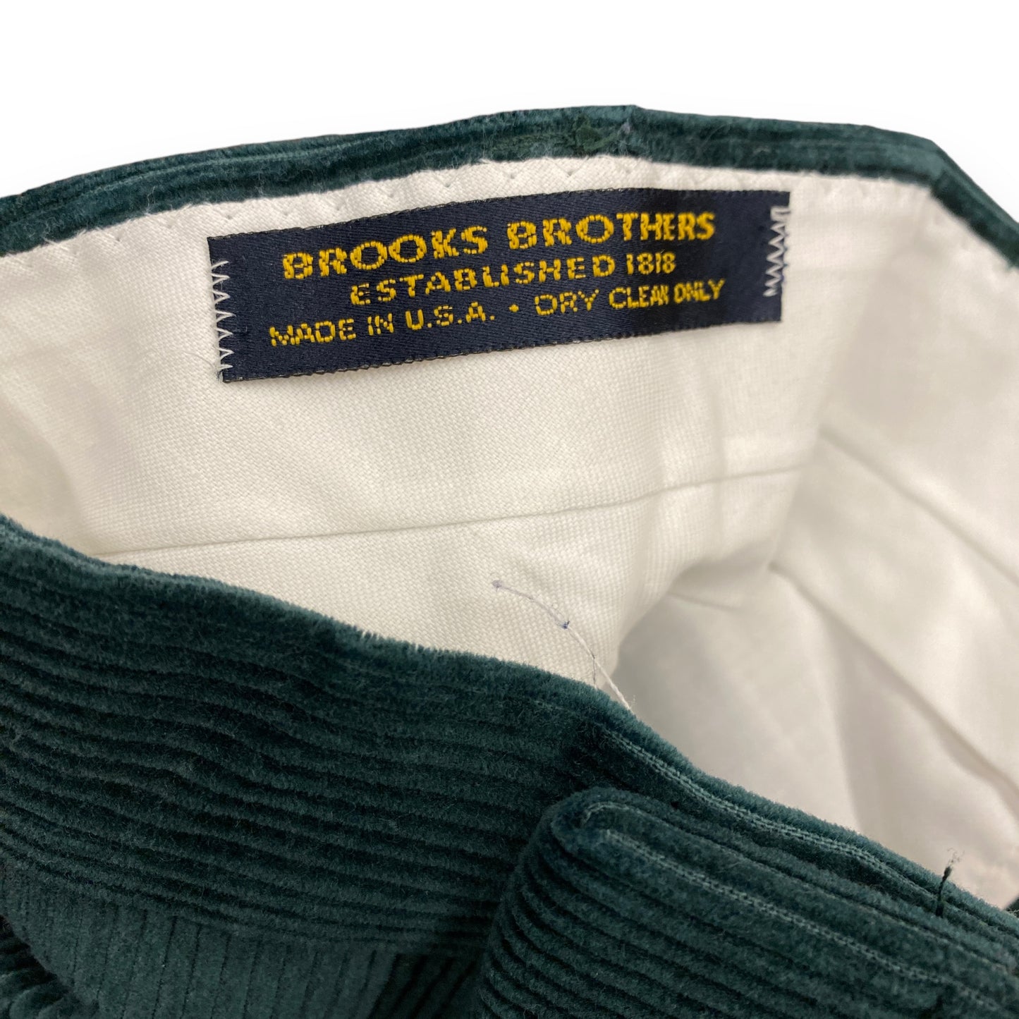 Vintage Brooks Brothers Forest Green Corduroy Pants - 34"x28"