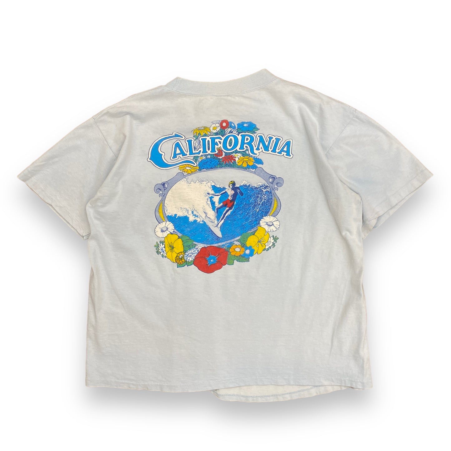 1980s California Surfing Pocket Tee - Size XL