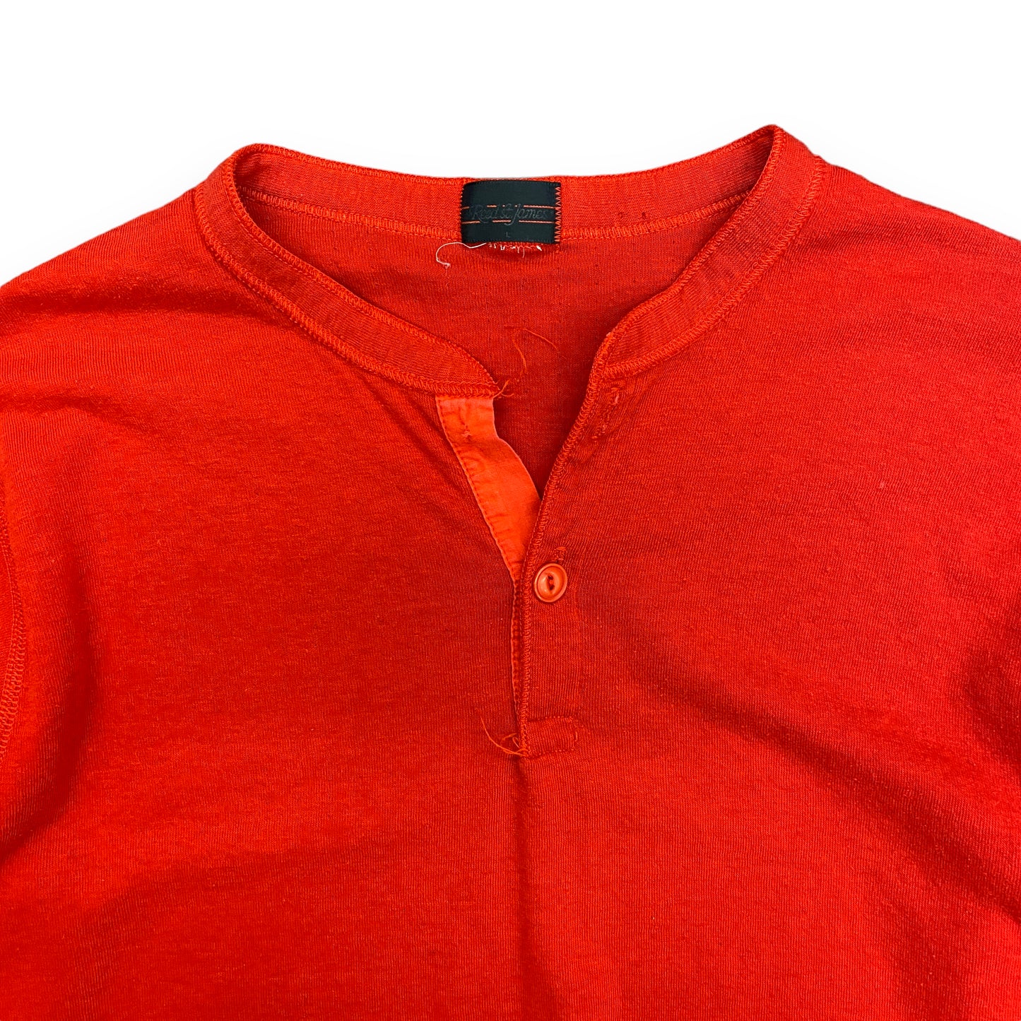 1980s Reed St. James Red Henley - Size Medium