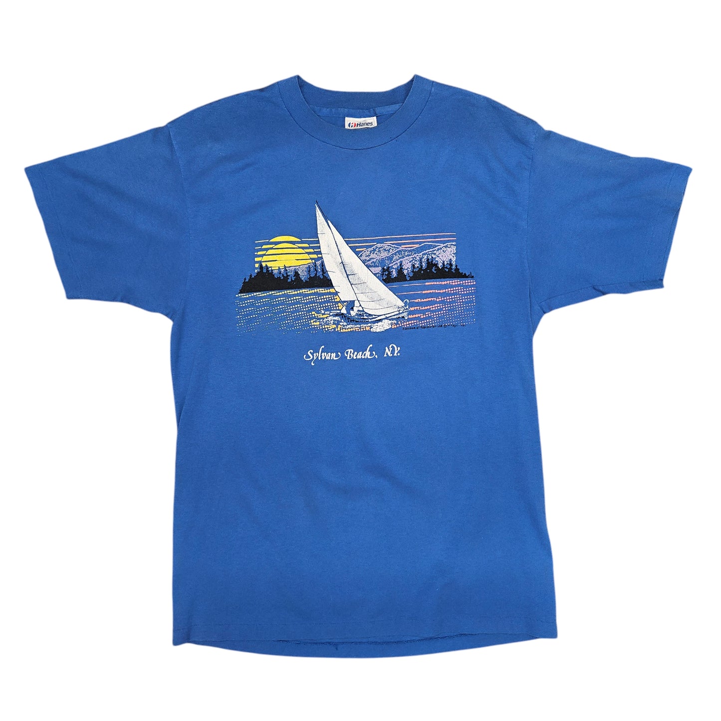 Vintage 1980s "Sylvan Beach NY" Sailboat Tee - Size Large