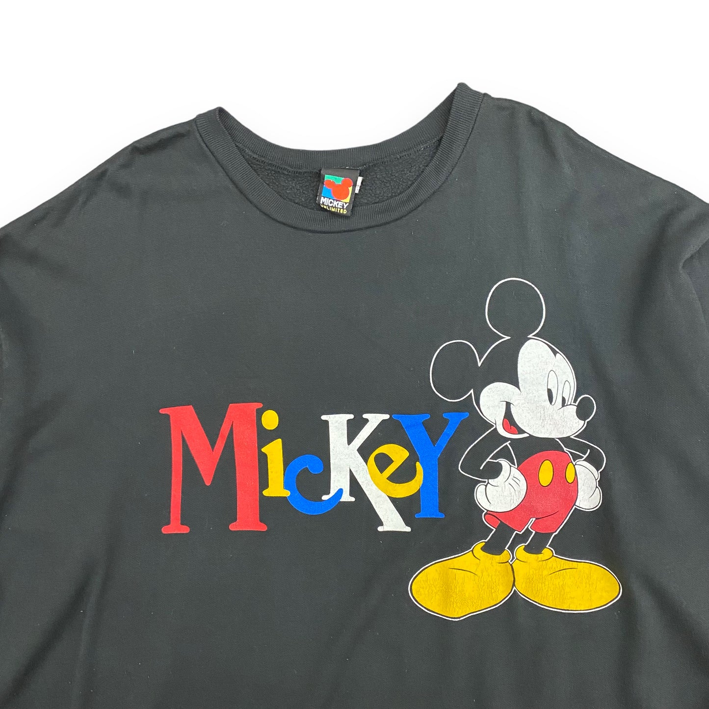 Vintage 1990s Mickey Mouse Black Oversized Crewneck - Size XL