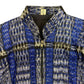 Vintage Abstract Royal Blue Cotton Jacket - Size Medium