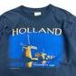 90s Holland "Windmills By Night" Navy Blue Tee - Size Large