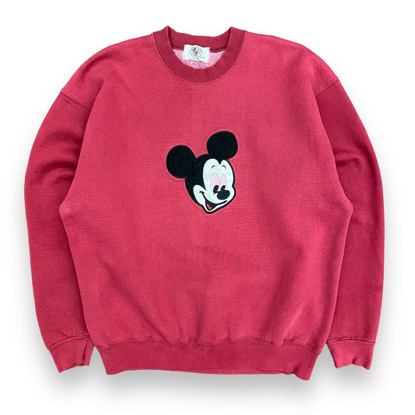 1980s Mickey & Co. Red/Maroon Crewneck Sweatshirt - Size XL