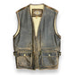 1980s Colebrook Co. Sherpa Lined Leather Vest - Size Medium