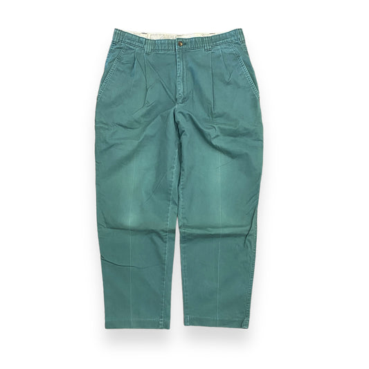Vintage SAVANE Forest Green Pleated Pants - 36"x28"