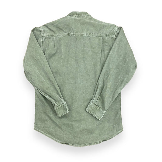 Vintage 1990s St. John's Bay Olive Green Cotton Button Up - Size Medium