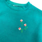 1990s Embroidered Floral Crewneck Sweatshirt - Size Medium