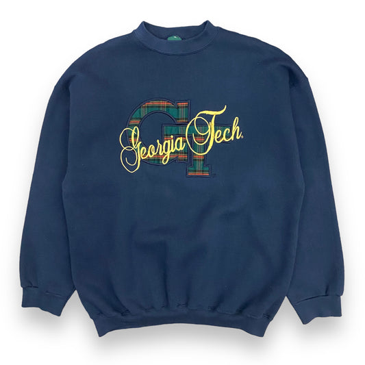 1990s Vintage Georgia Tech Embroidered Crewneck Sweatshirt - Size XXL