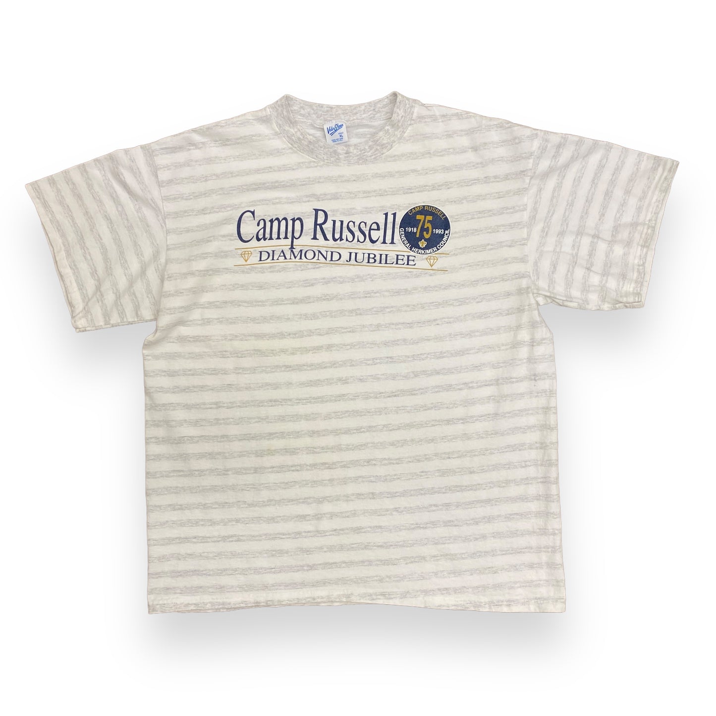 Vintage 1993 Camp Russell Diamond Jubilee Herkimer NY Tee - Size XL