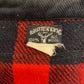 40s/50s Winter King 100% Wool Buffalo Plaid Red & Black Flannel - Size Large