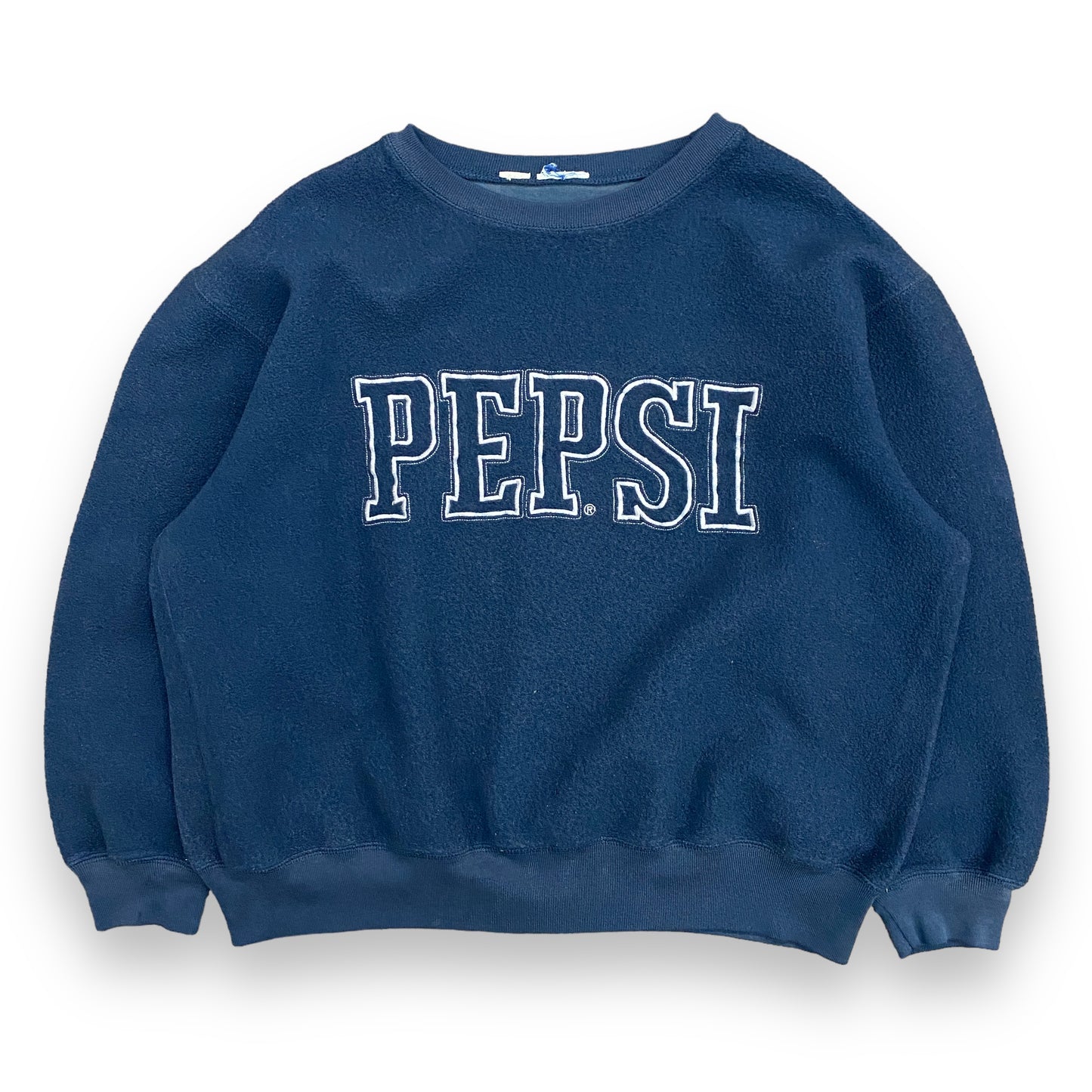 1990s "Pepsi" Navy Blue Fleece Sweatshirt - Size Large
