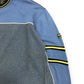 Vintage Blue Color-Blocked Long Sleeve Shirt - Size Large