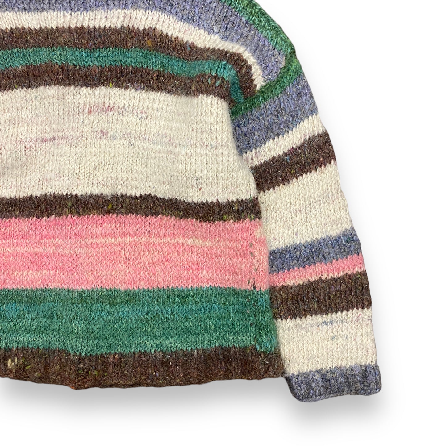 Vintage Hand Knit Mock Neck Sweater - Size Medium