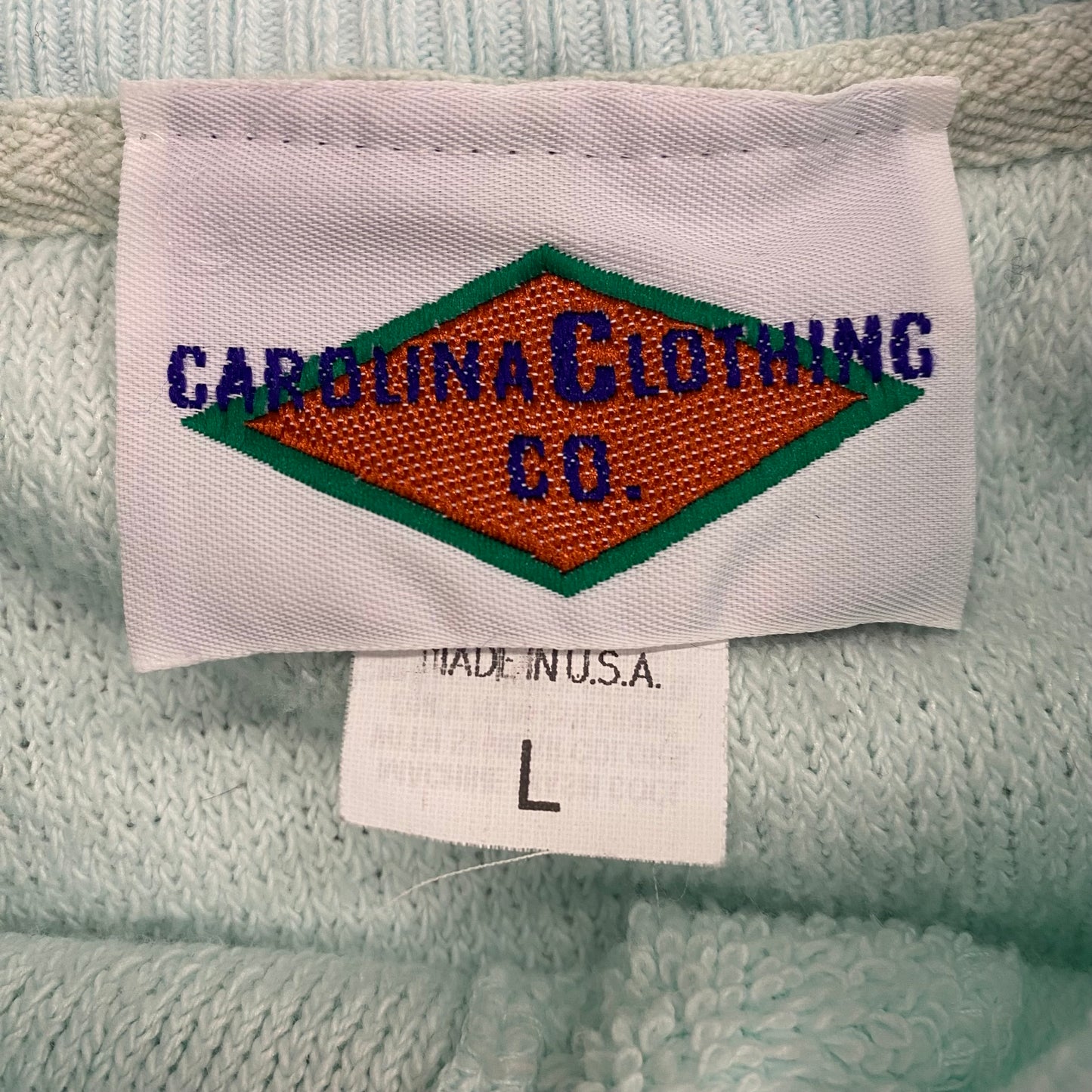 Vintage 1980s Carolina Clothing Co. Terry Cotton Cropped Button Up - Size Large