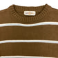 Vintage Brown Striped Sweater - Size Medium