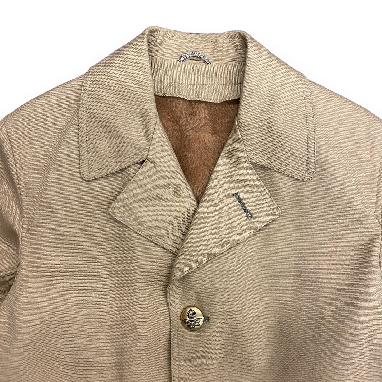 Vintage 70s Wing Flite Norseman Cloth Lined Tan Jacket - Size 38S
