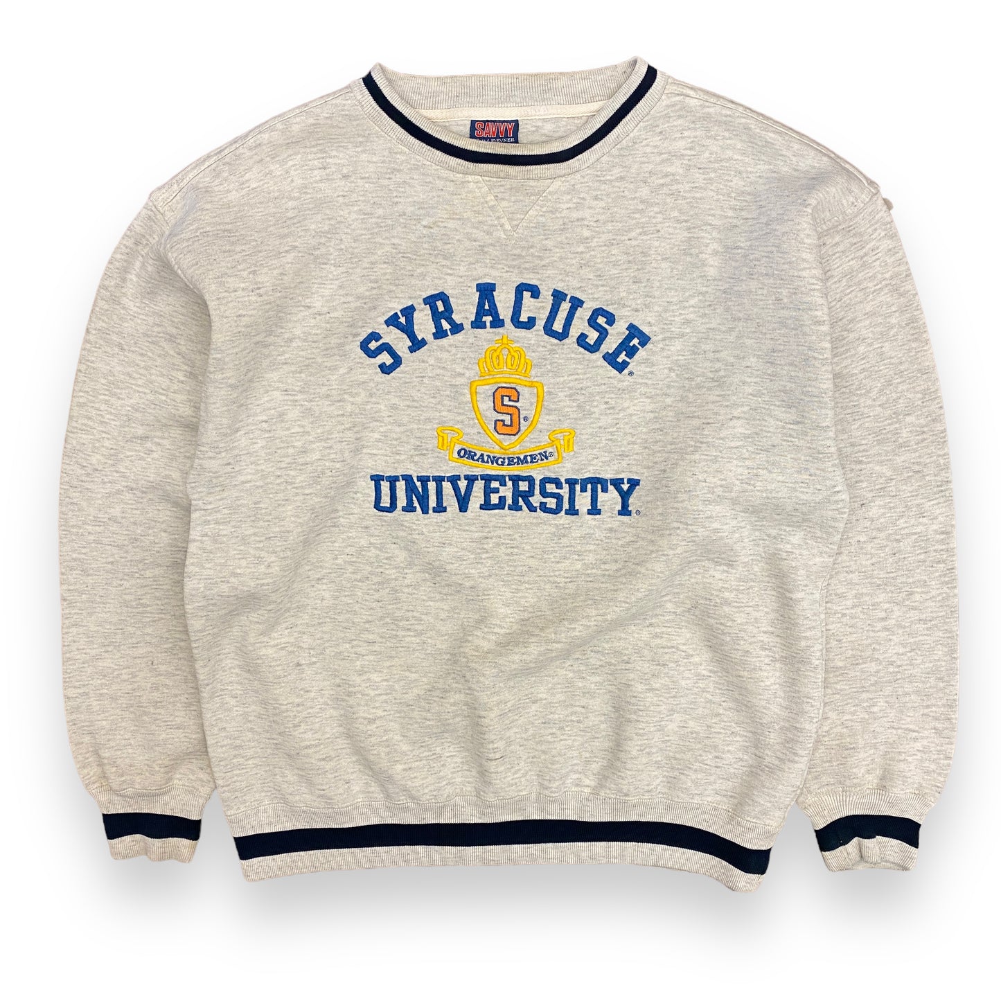 1990s Syracuse University Orangemen Embroidered Sweatshirt - Size Large