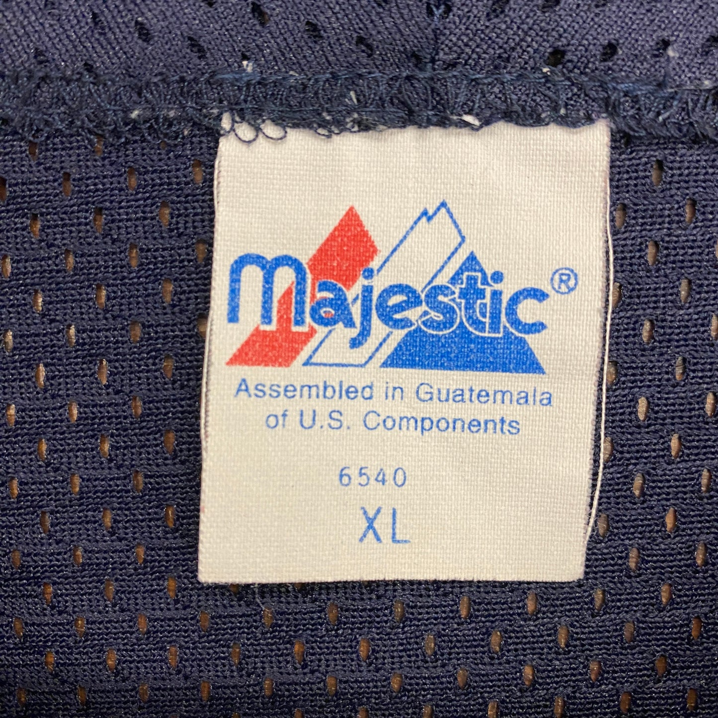 Vintage Majestic Mesh Knit Baseball Jersey - Size XL