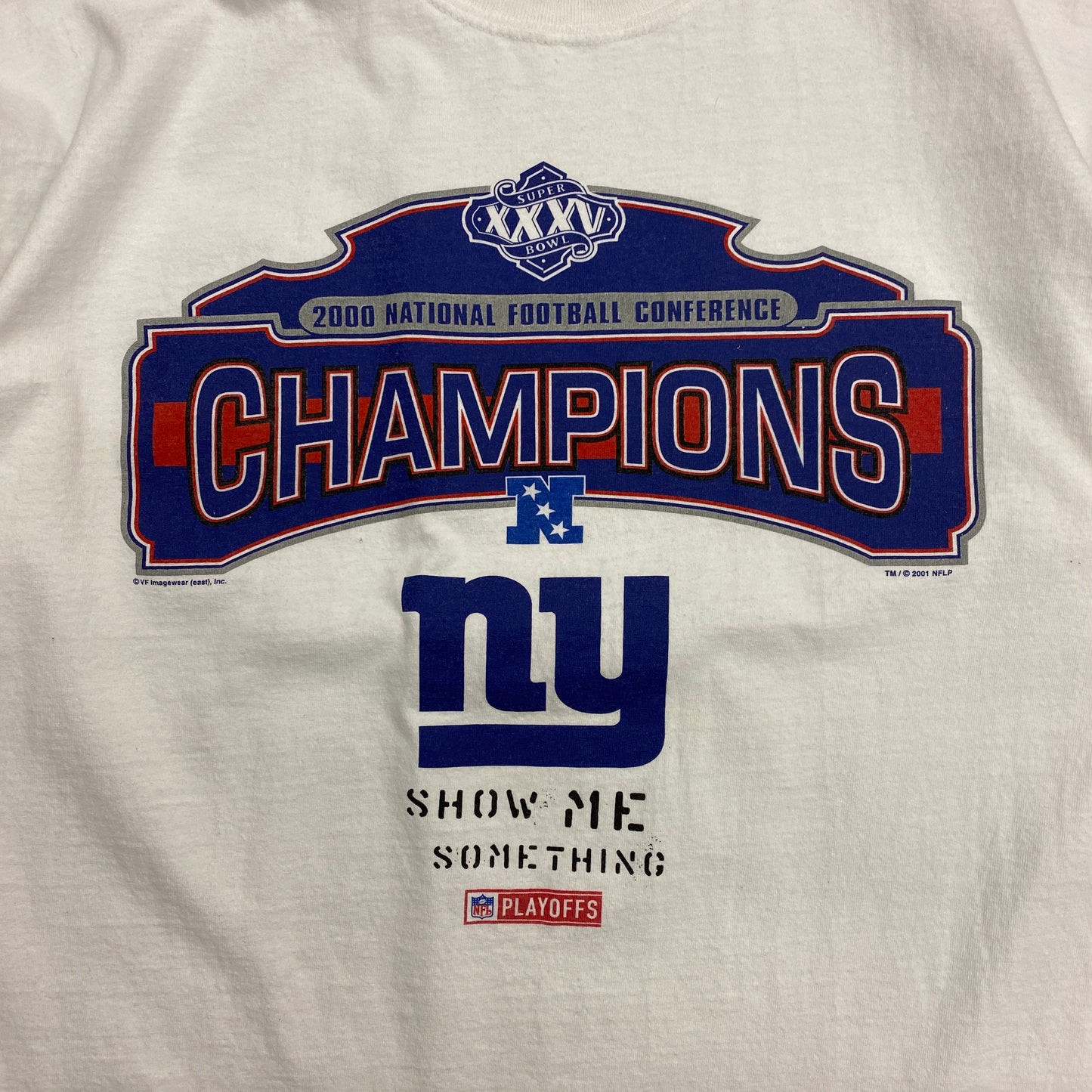 Vintage 2000 New York Giants NFC Champions Tee - Size XL
