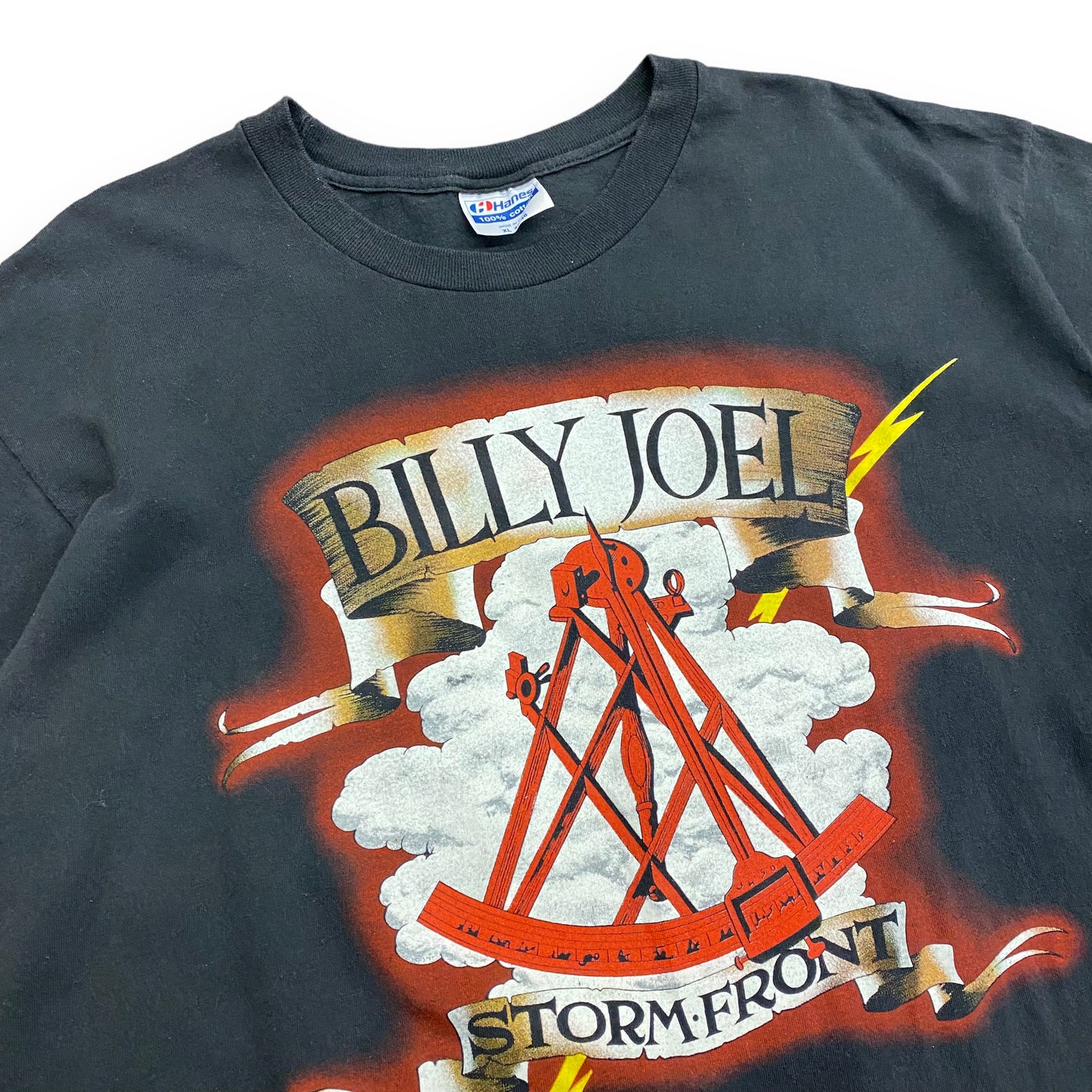 Vintage 1989 Billy Joel "Storm Front" Tour Black Band Tee - Size XL