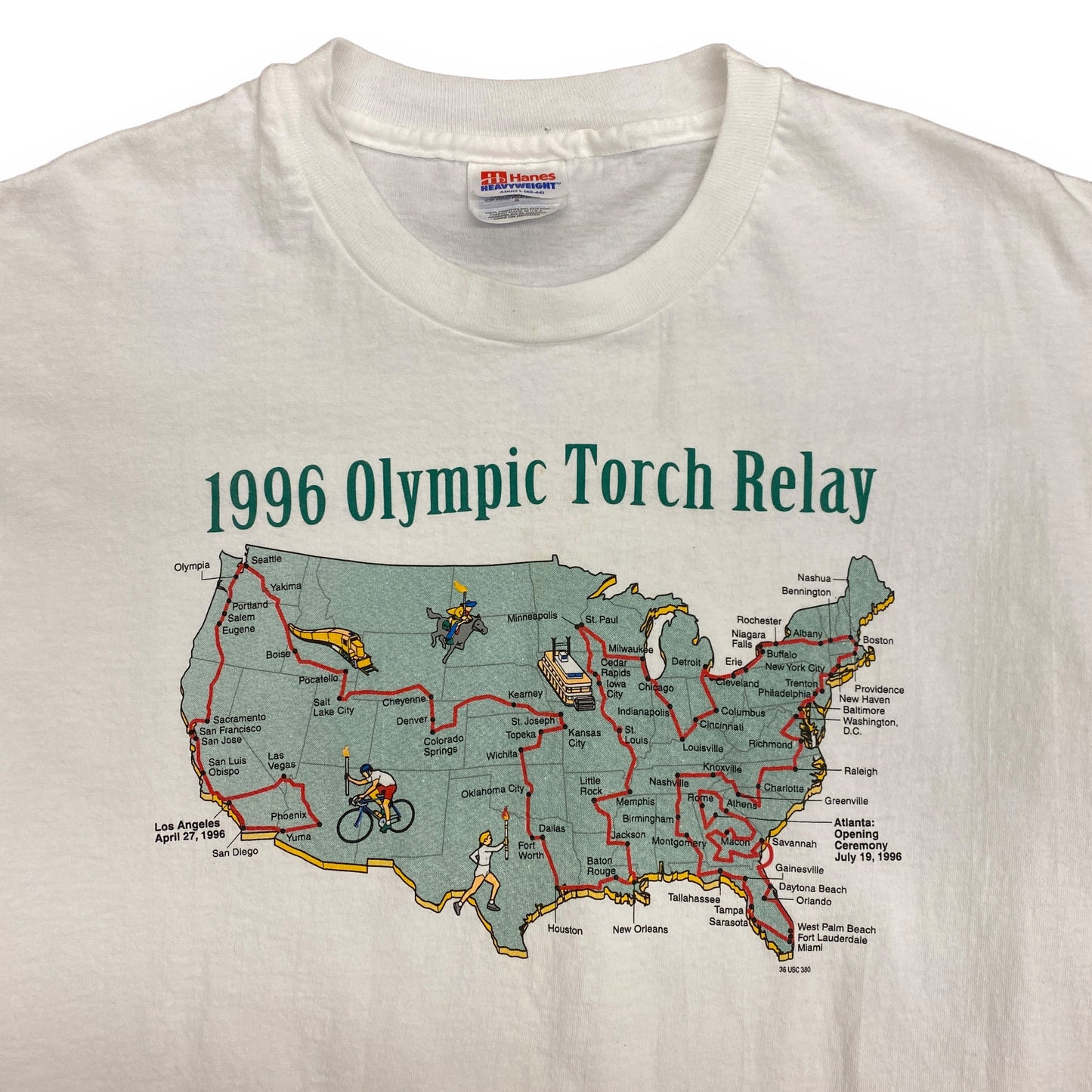 Vintage 1996 Atlanta Olympics Torch Relay Tee - Size Large