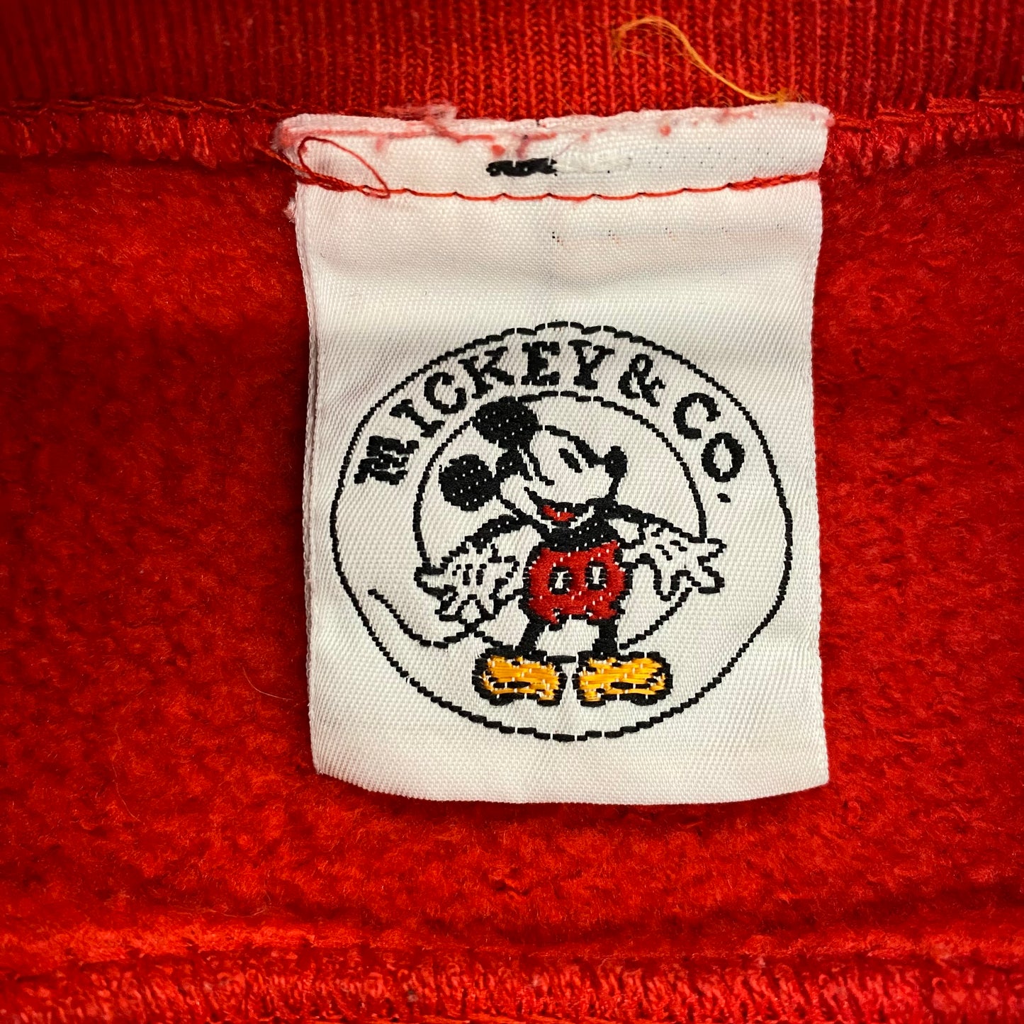 Vintage 1990s Disney Mickey Mouse Red Crewneck - Size Large