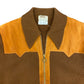 Vintage 1970s Montgomery Ward Brown Knit & Suede Jacket - Size Medium