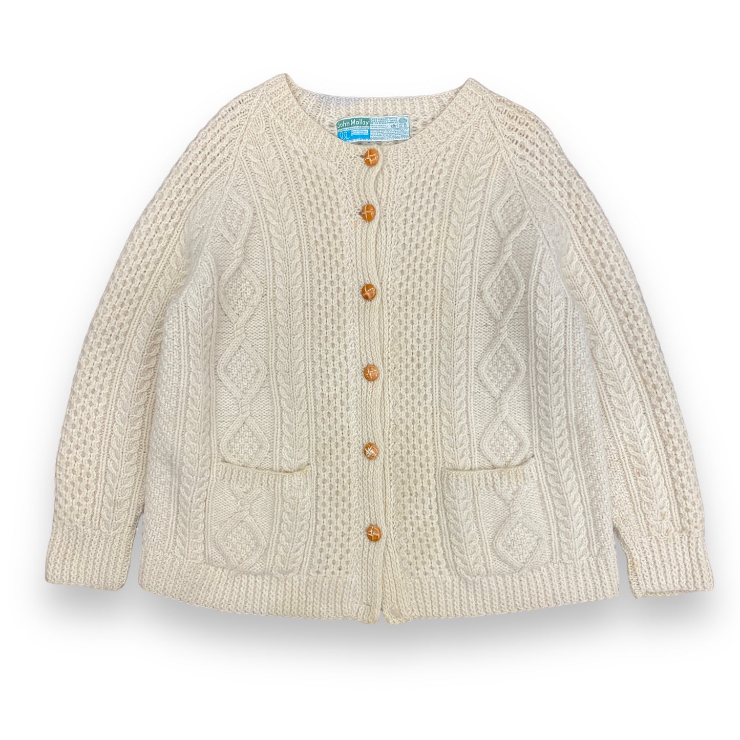 Vintage John Molloy Knit Donegal Wool Cardigan - Size Medium/Large