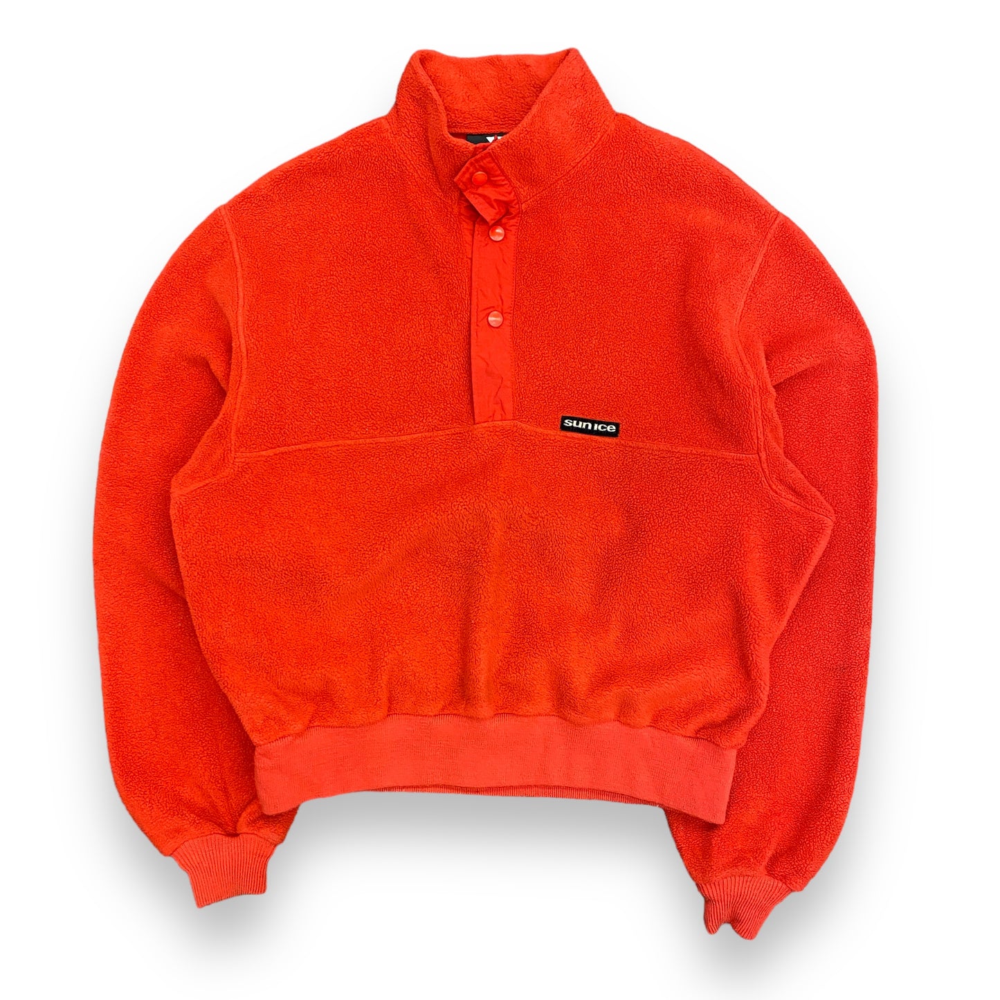 80s/90s Sun Ice Red Snap Fleece Sweatshirt - Size Large