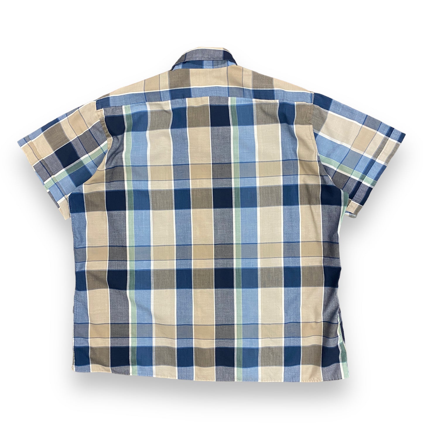 Pierre Cardin Blue Plaid Shirt - Size XL