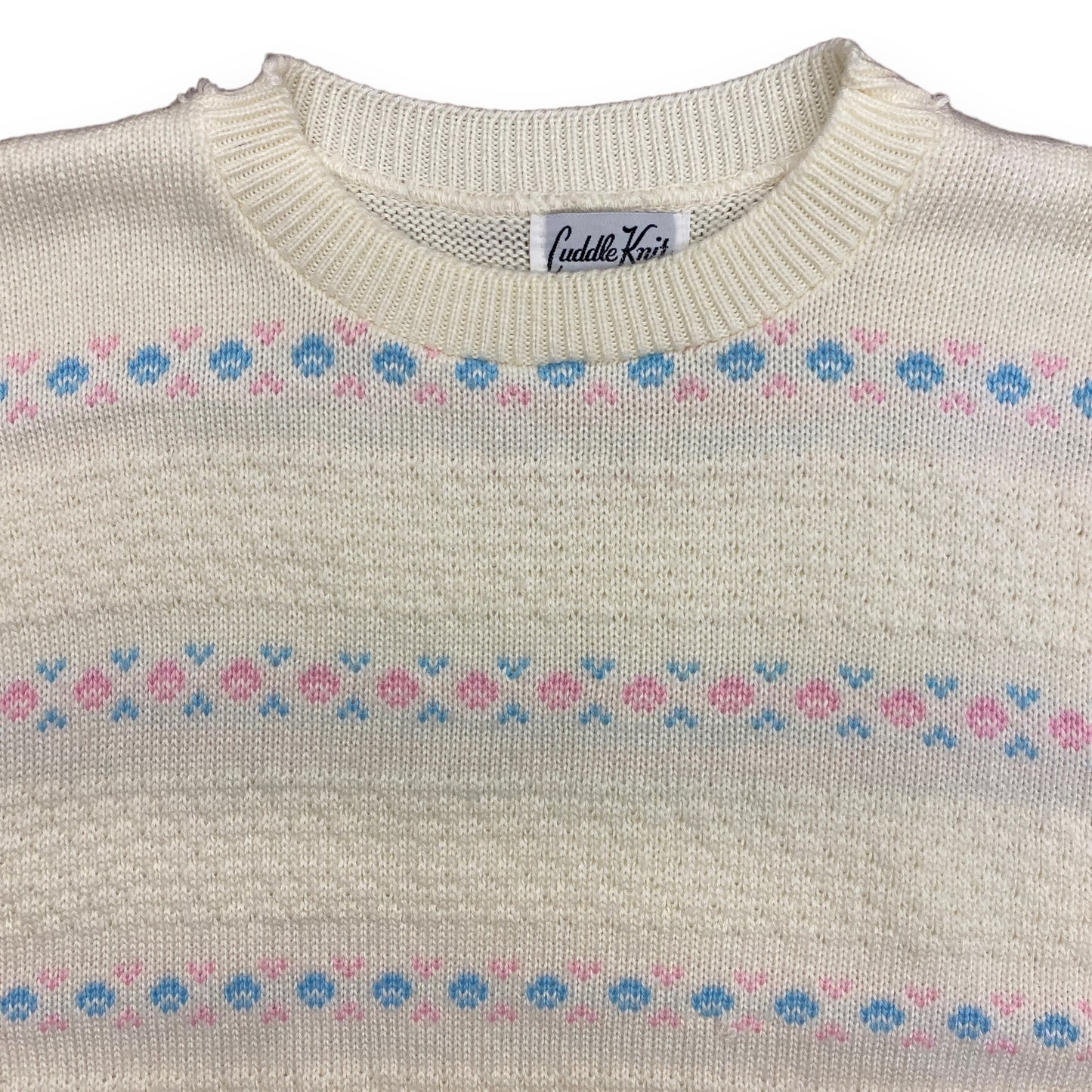 1980s Cuddle Knit Short Sleeve Sweater - Size Medium